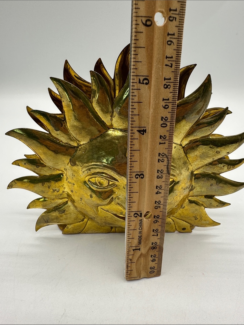 Golden Sunshine Face Metal Napkin / Letter Holder - Picture 10 of 11